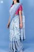 Mulmul Cotton Saree With Fall In Assorted Block Print